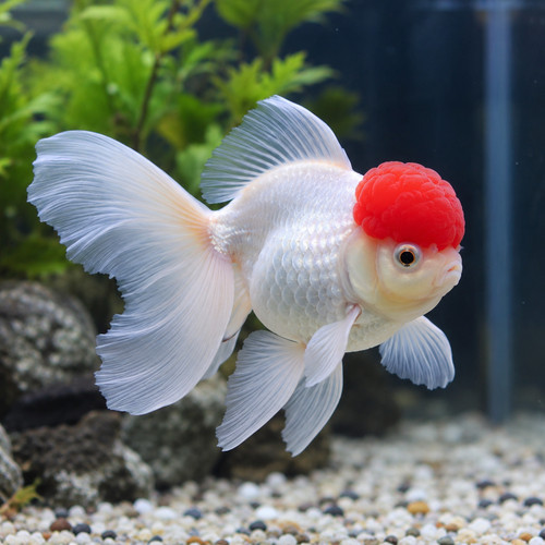 Red cap oranda - oranda, goldfish
